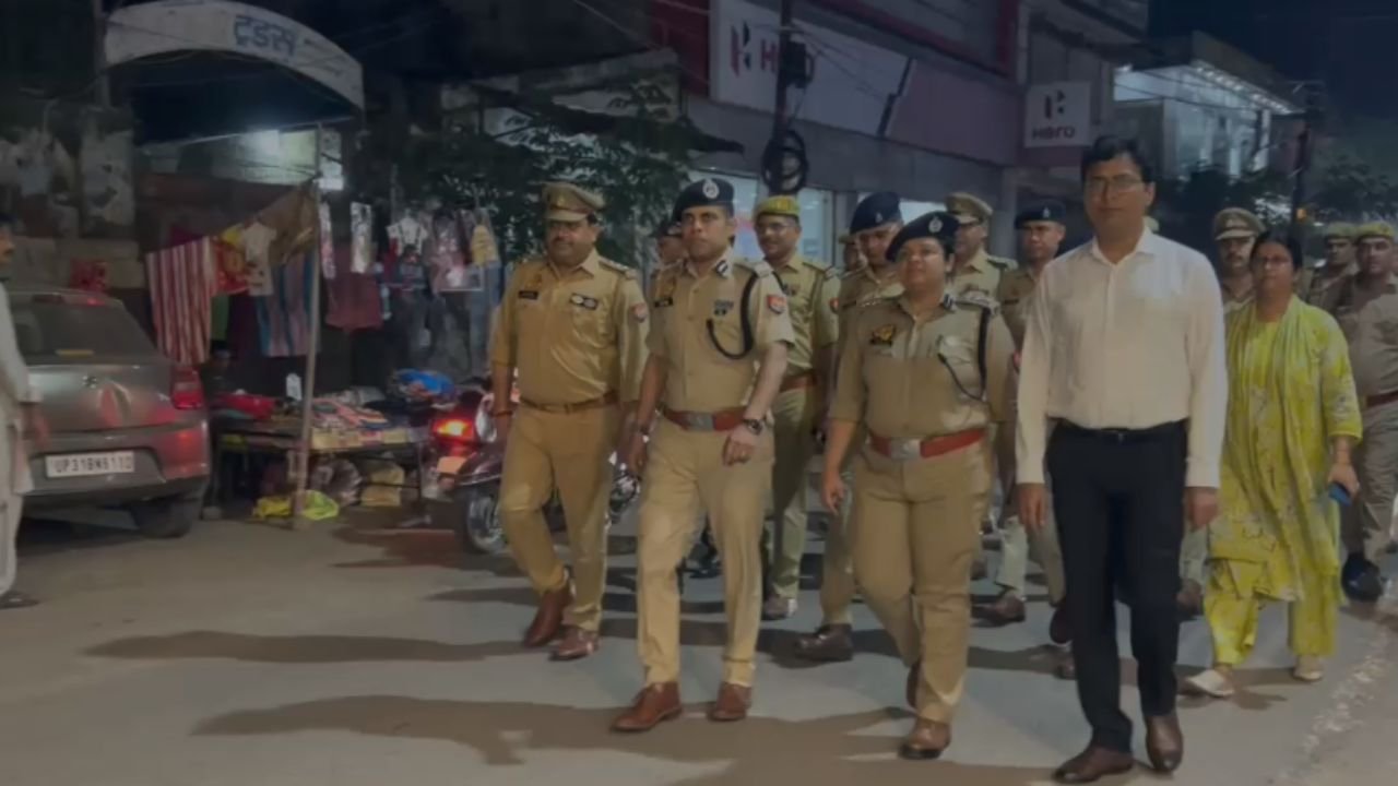 Lakhimpur Police Foot March